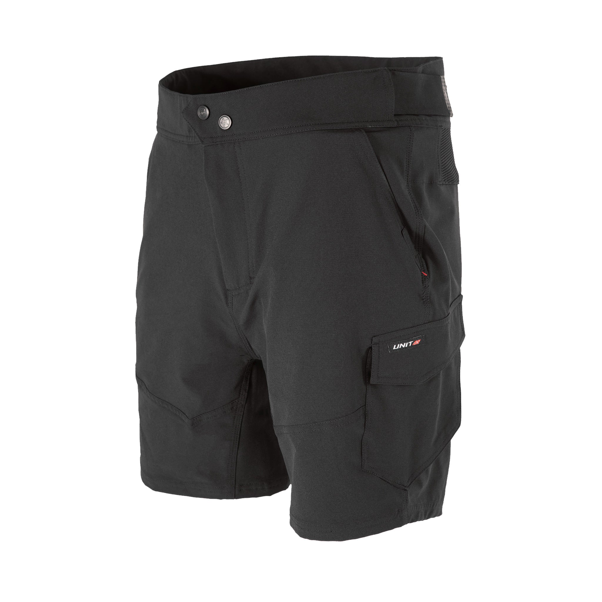 unit workwear rapid flex short in black