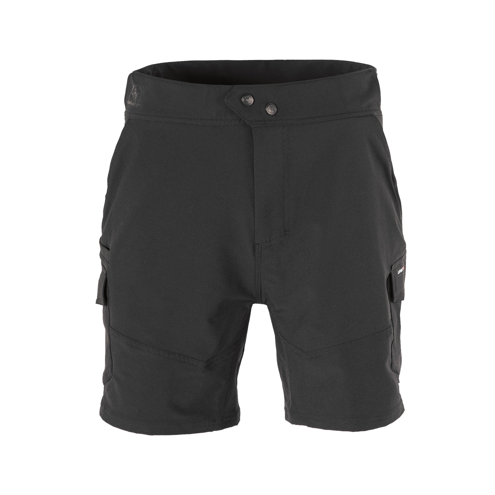 unit workwear rapid flex short in black