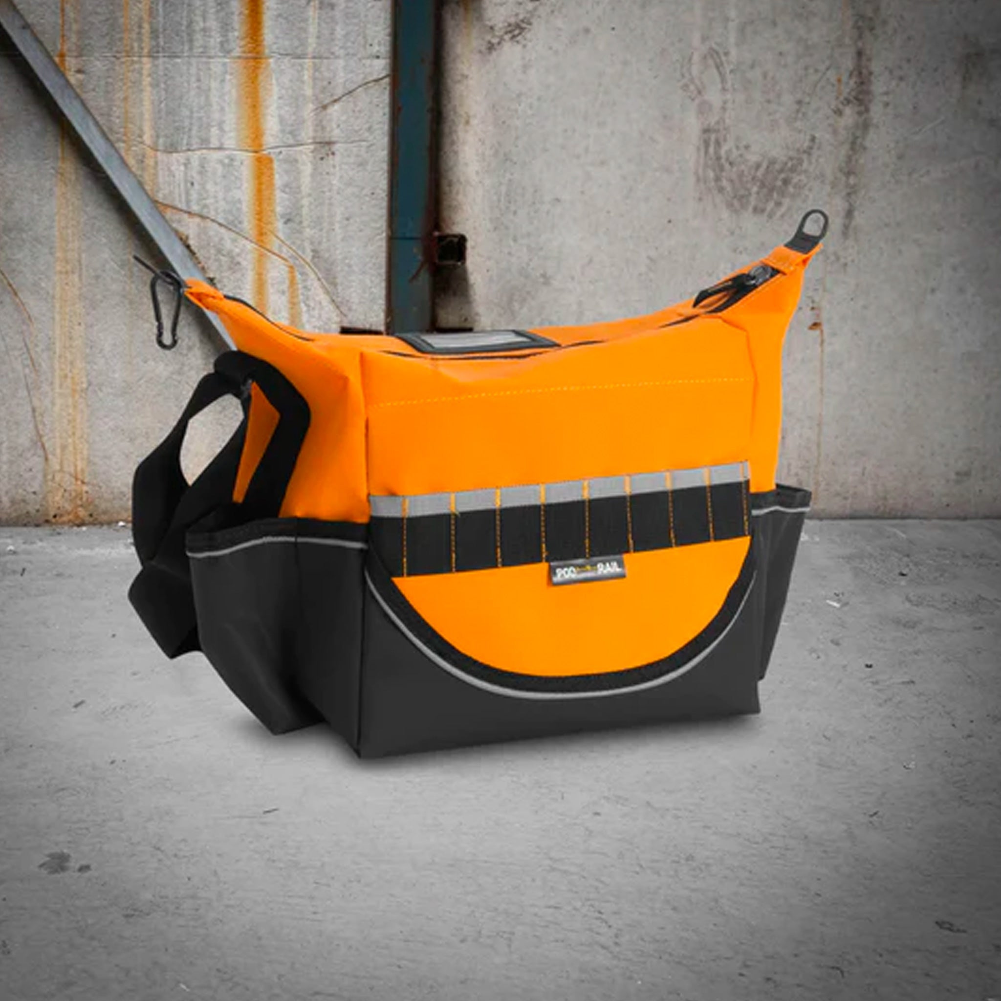 rugged xtremes insulated orange pvc crib bag 