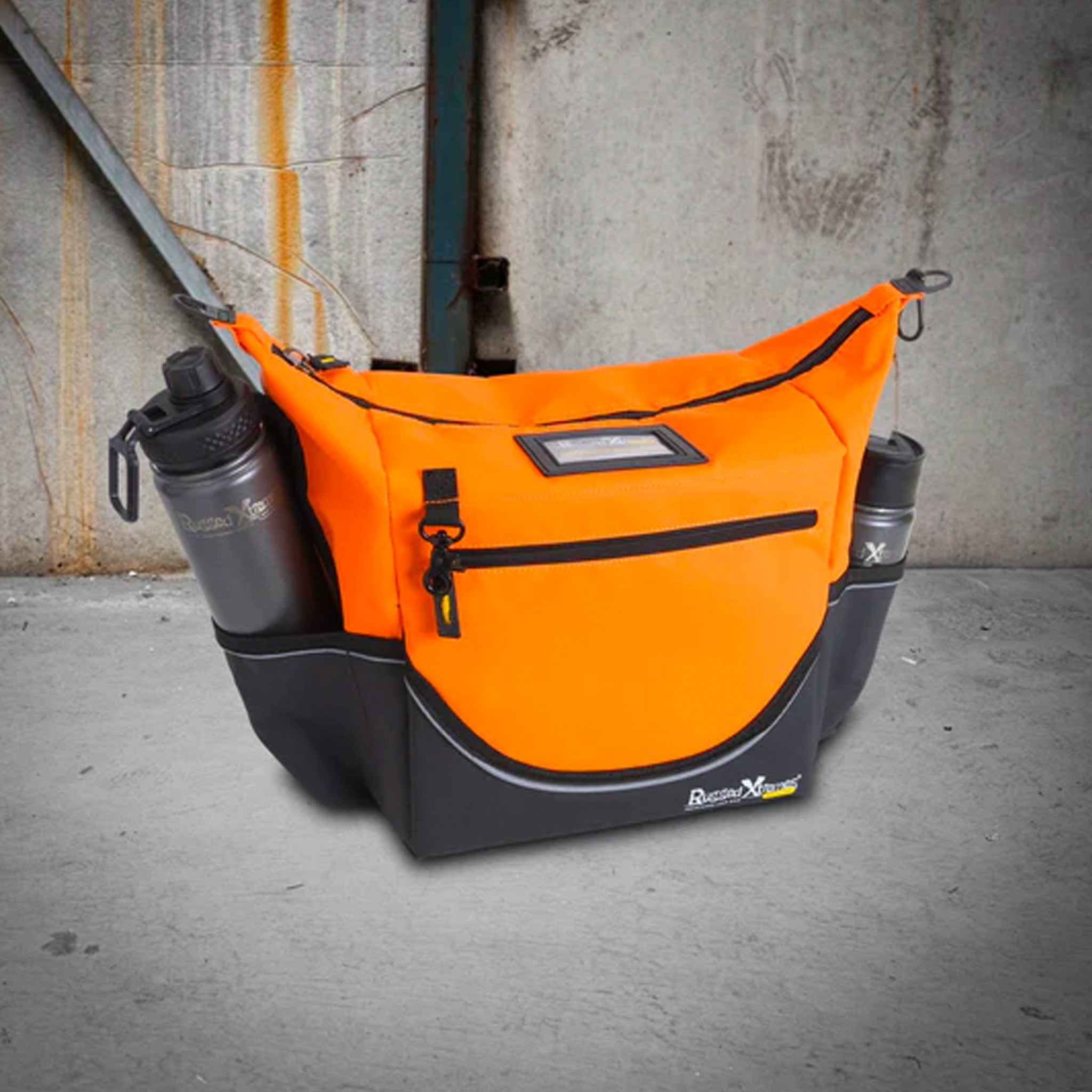 rugged xtremes insulated orange pvc crib bag 