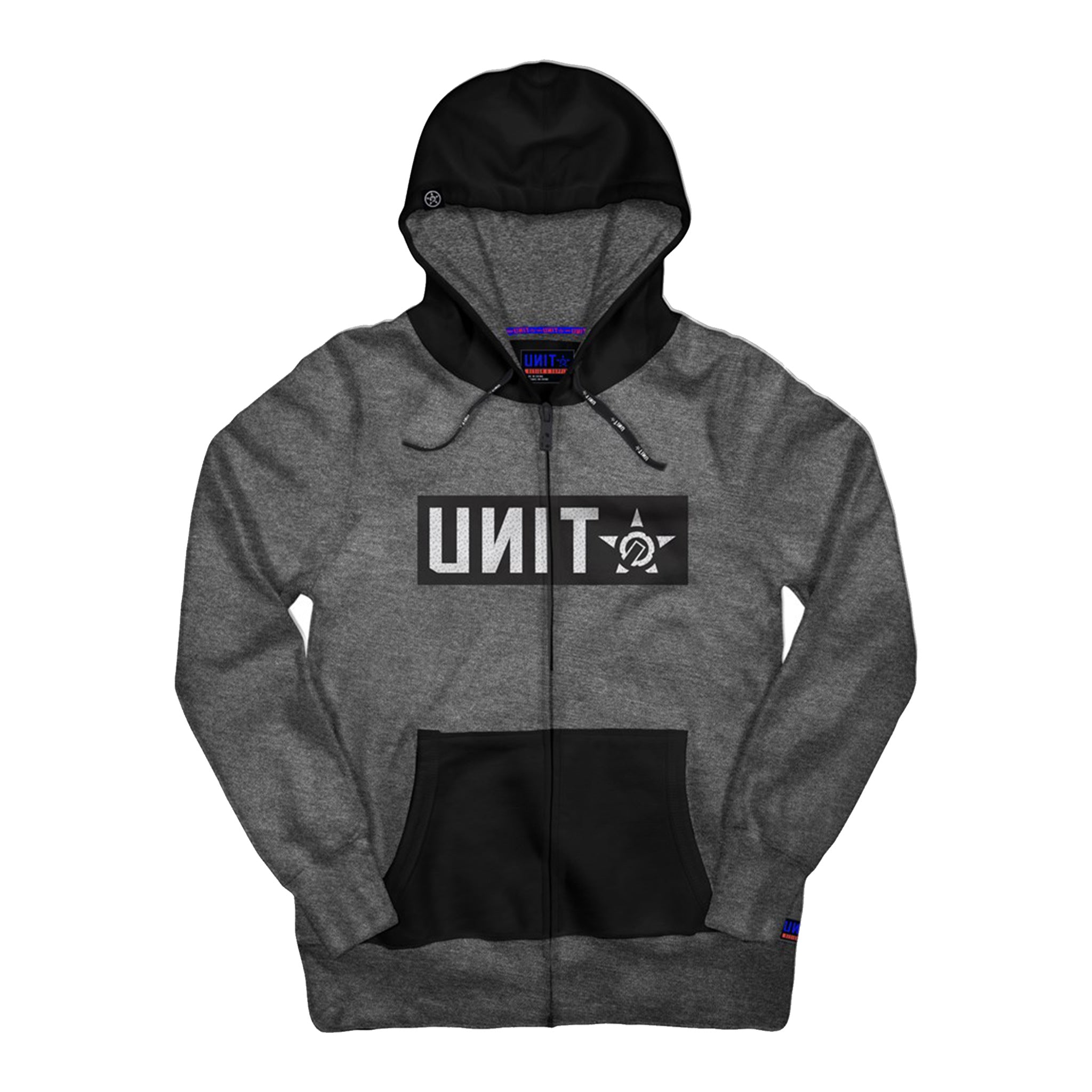 unit workwear shelter hoodie in charcoal