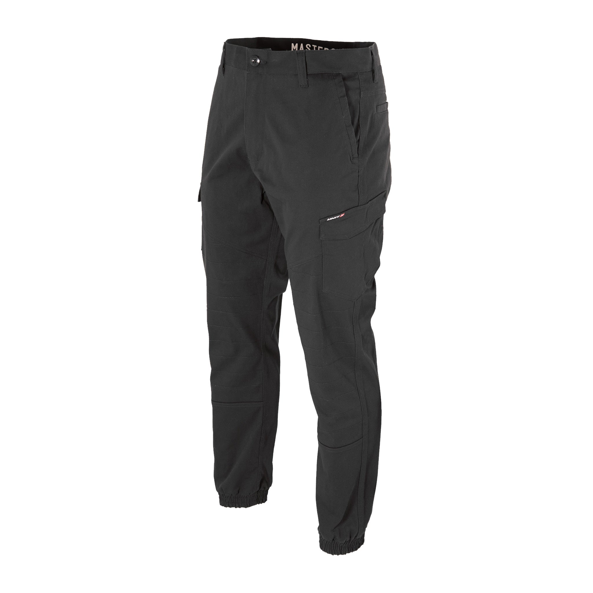 unit workwear surge cuffed work pant in black