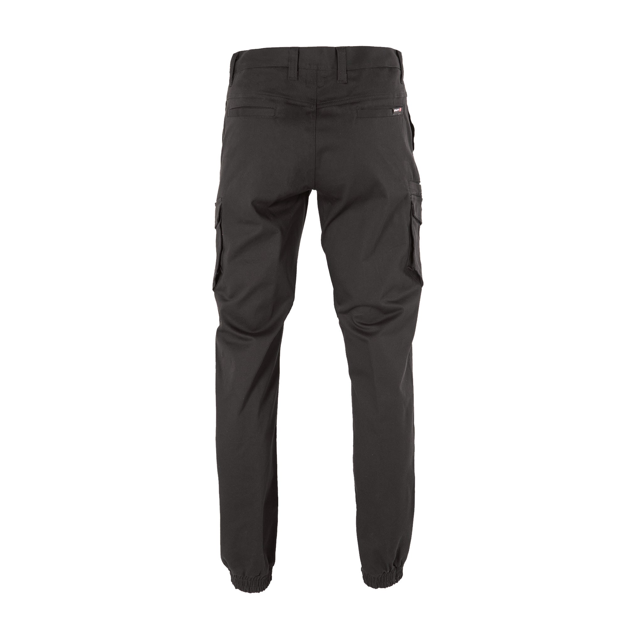 unit workwear surge cuffed work pant in black