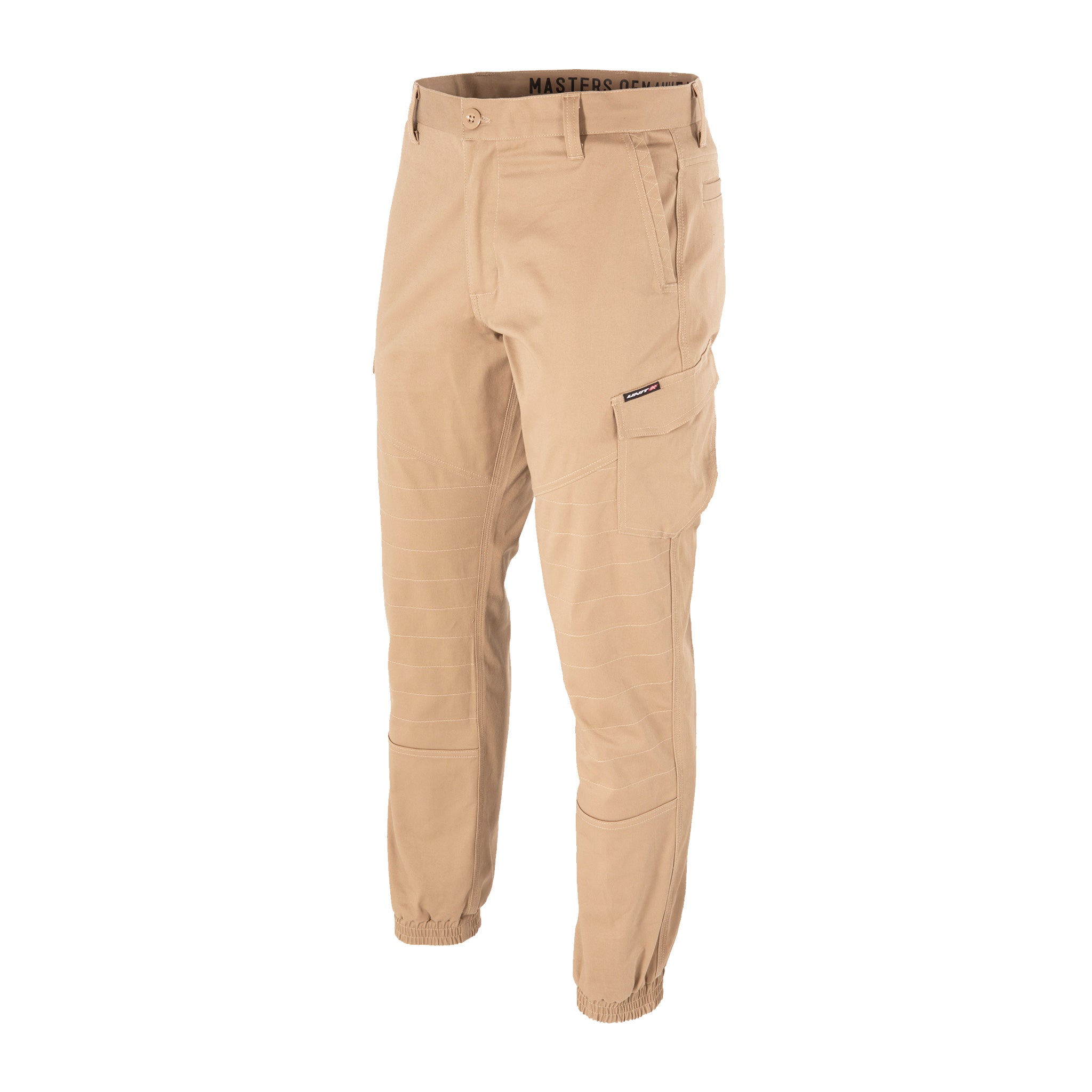 unit workwear surge cuffed work pant in khaki