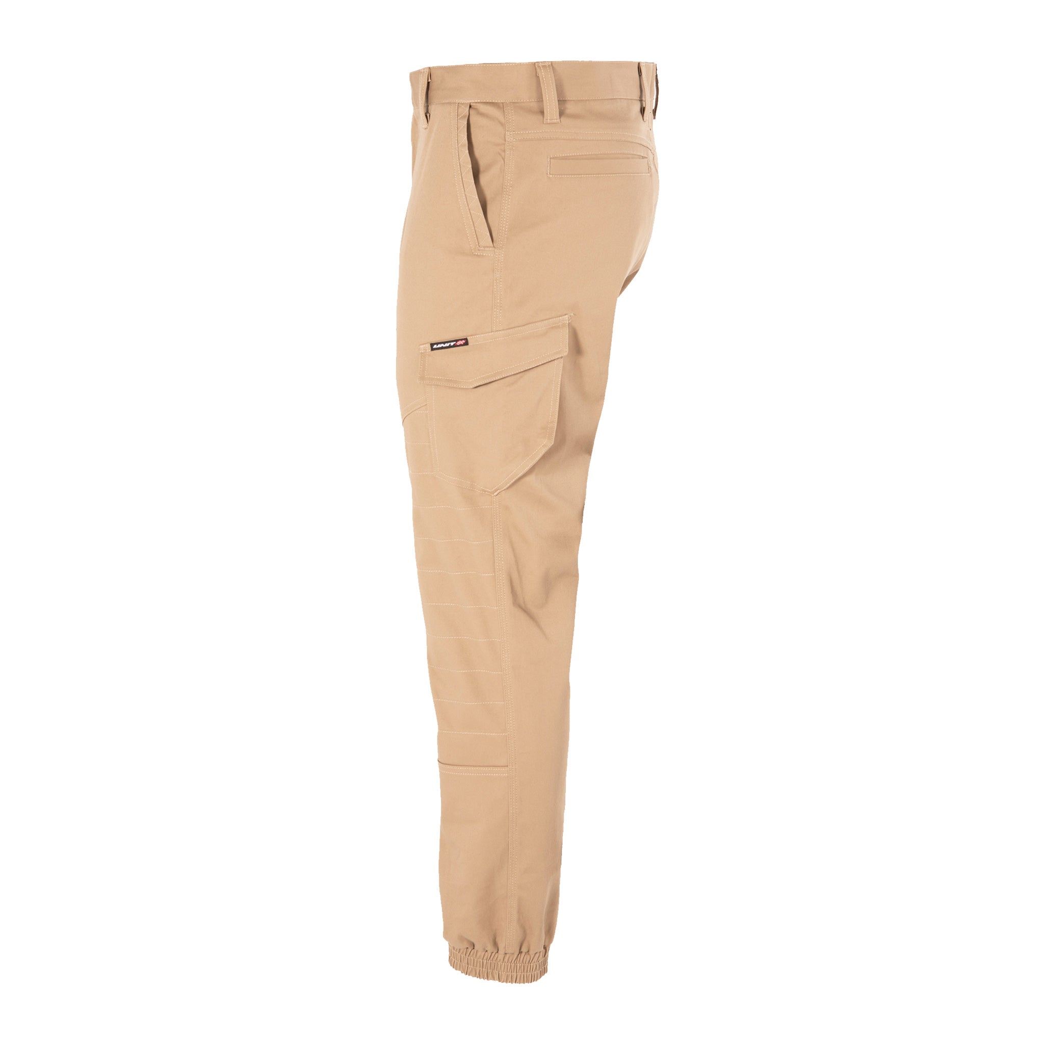 unit workwear surge cuffed work pant in khaki