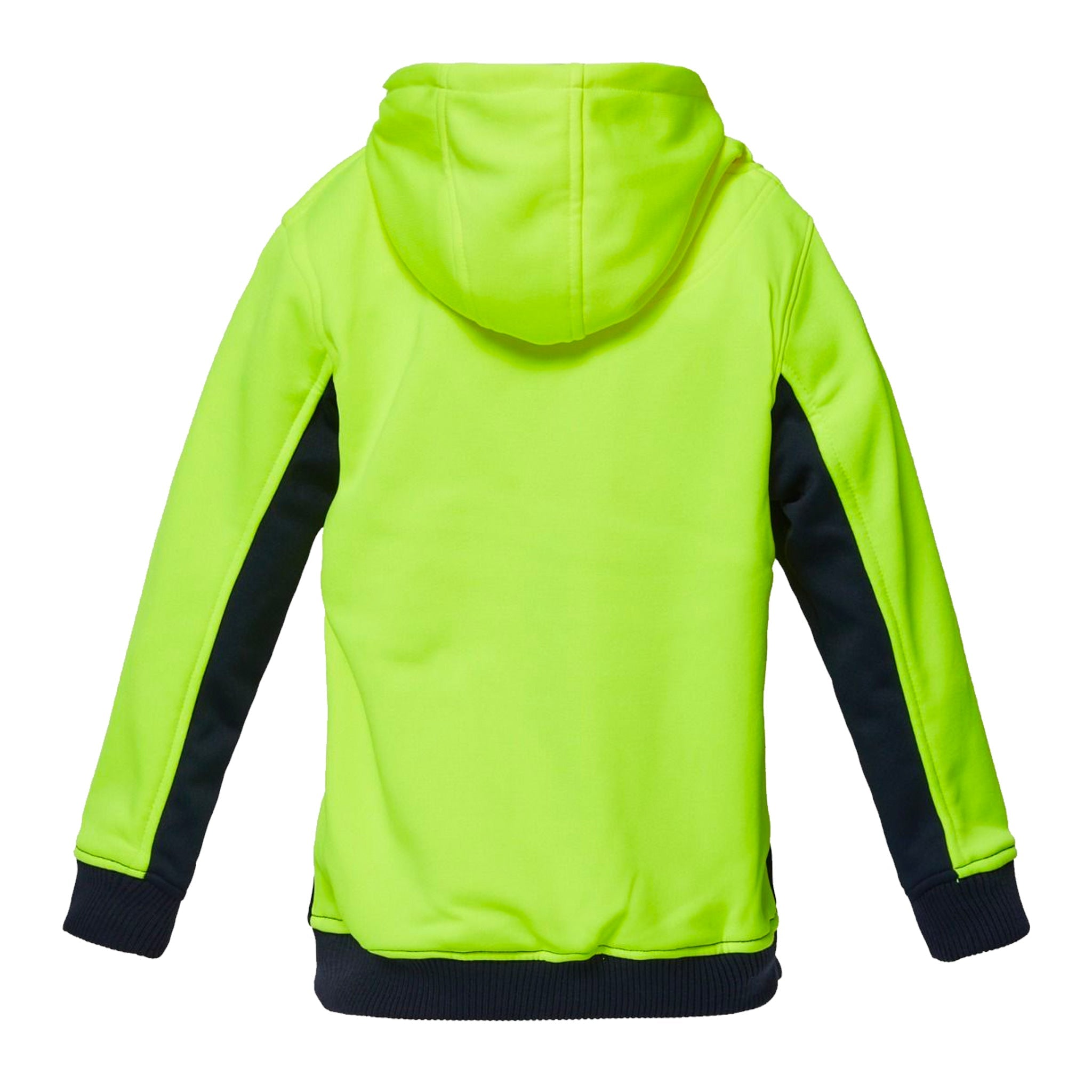 kids hi vis hoodie in navy yellow