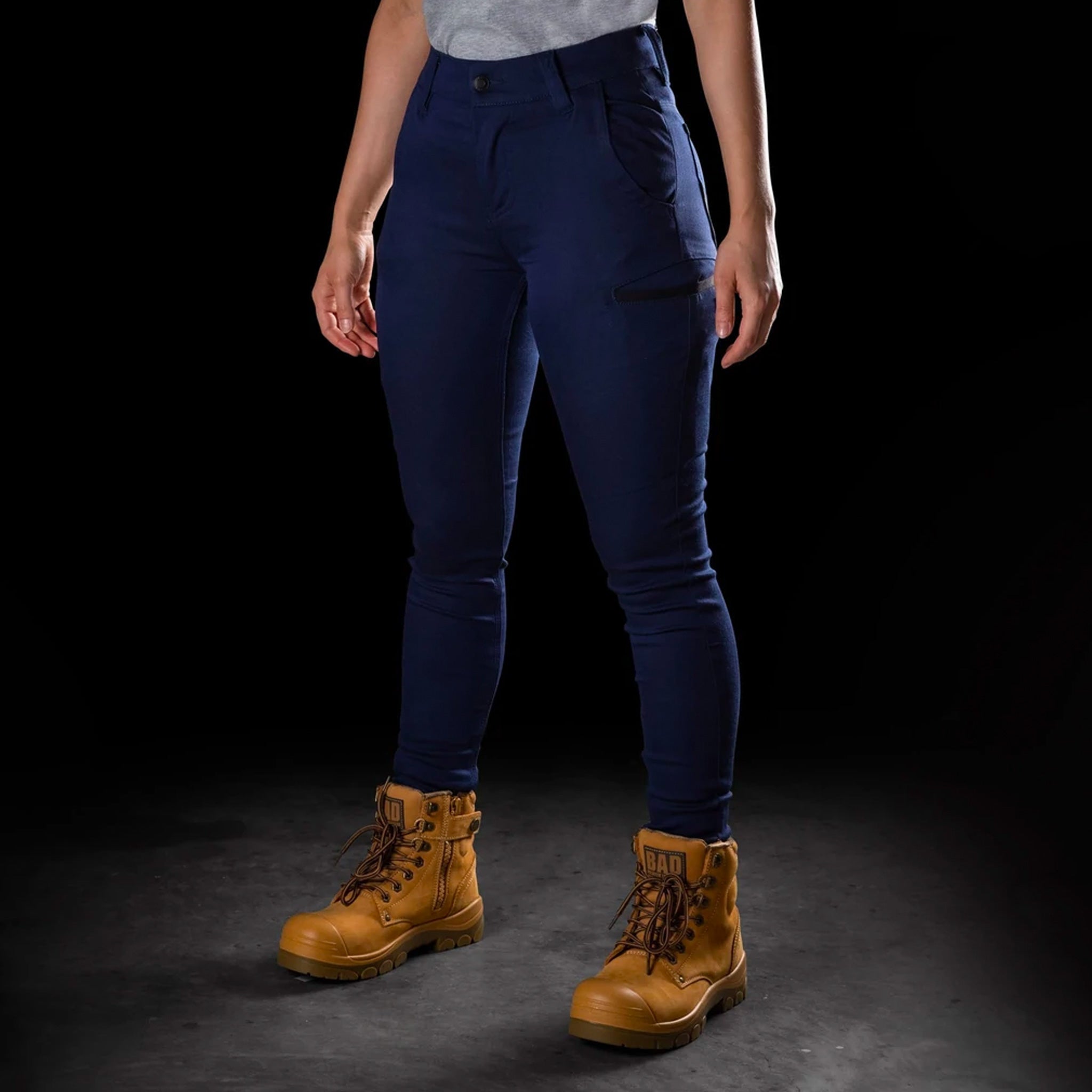 bad womens flex hypermove work jeggings in navy