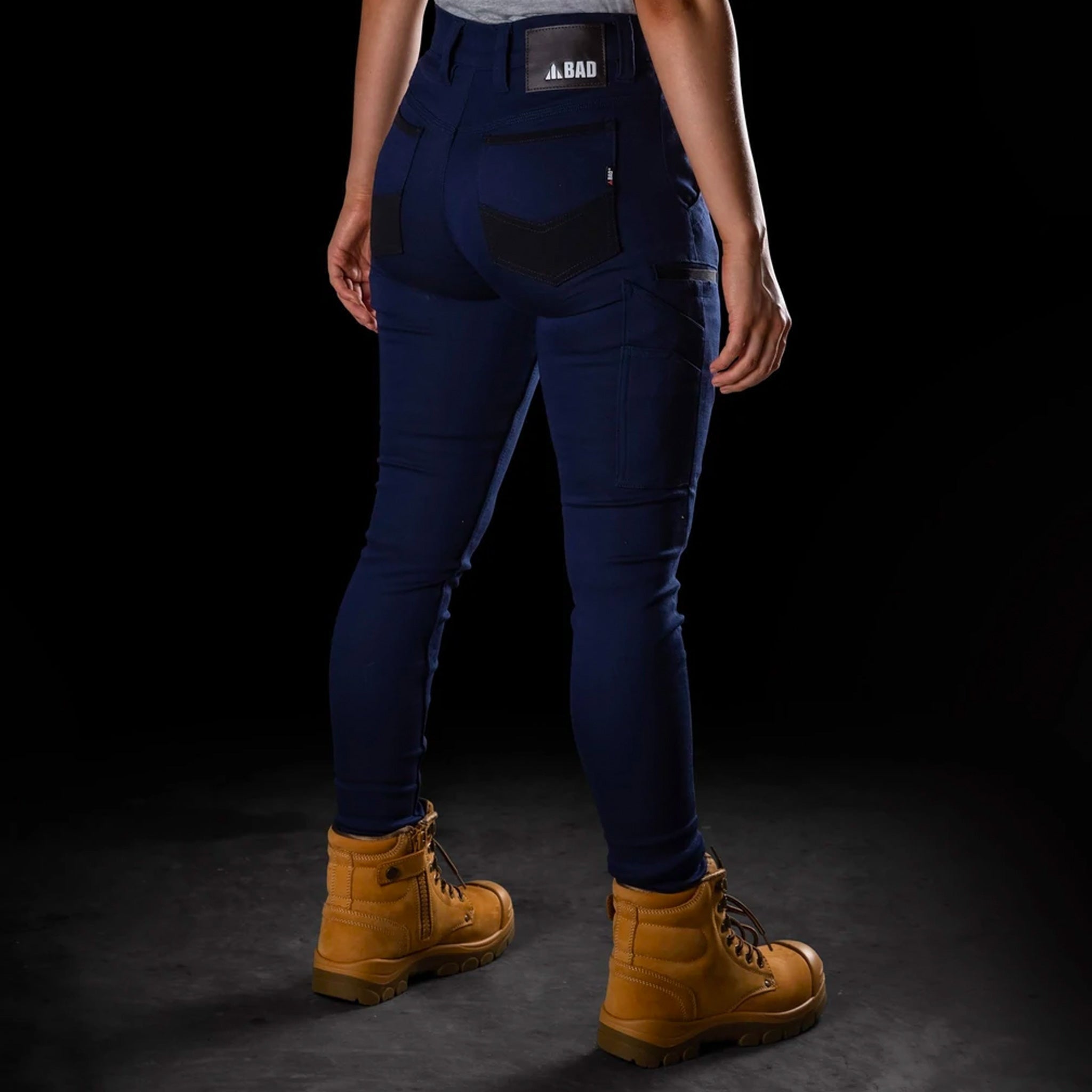 bad womens flex hypermove work jeggings in navy