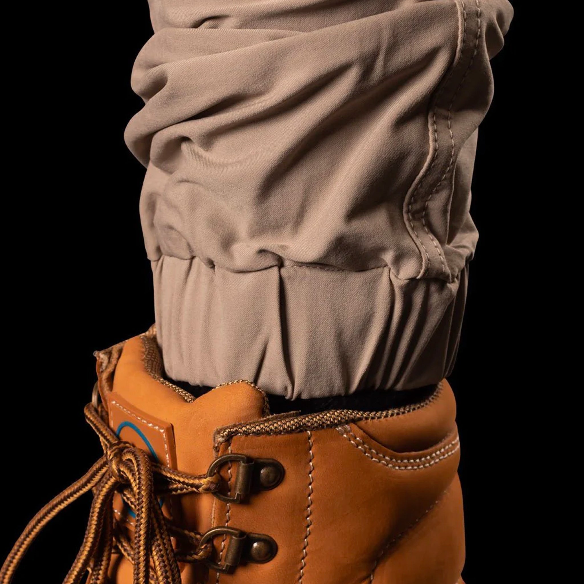 bad workwear next waterproof elastic waist cuffed work pants in khaki