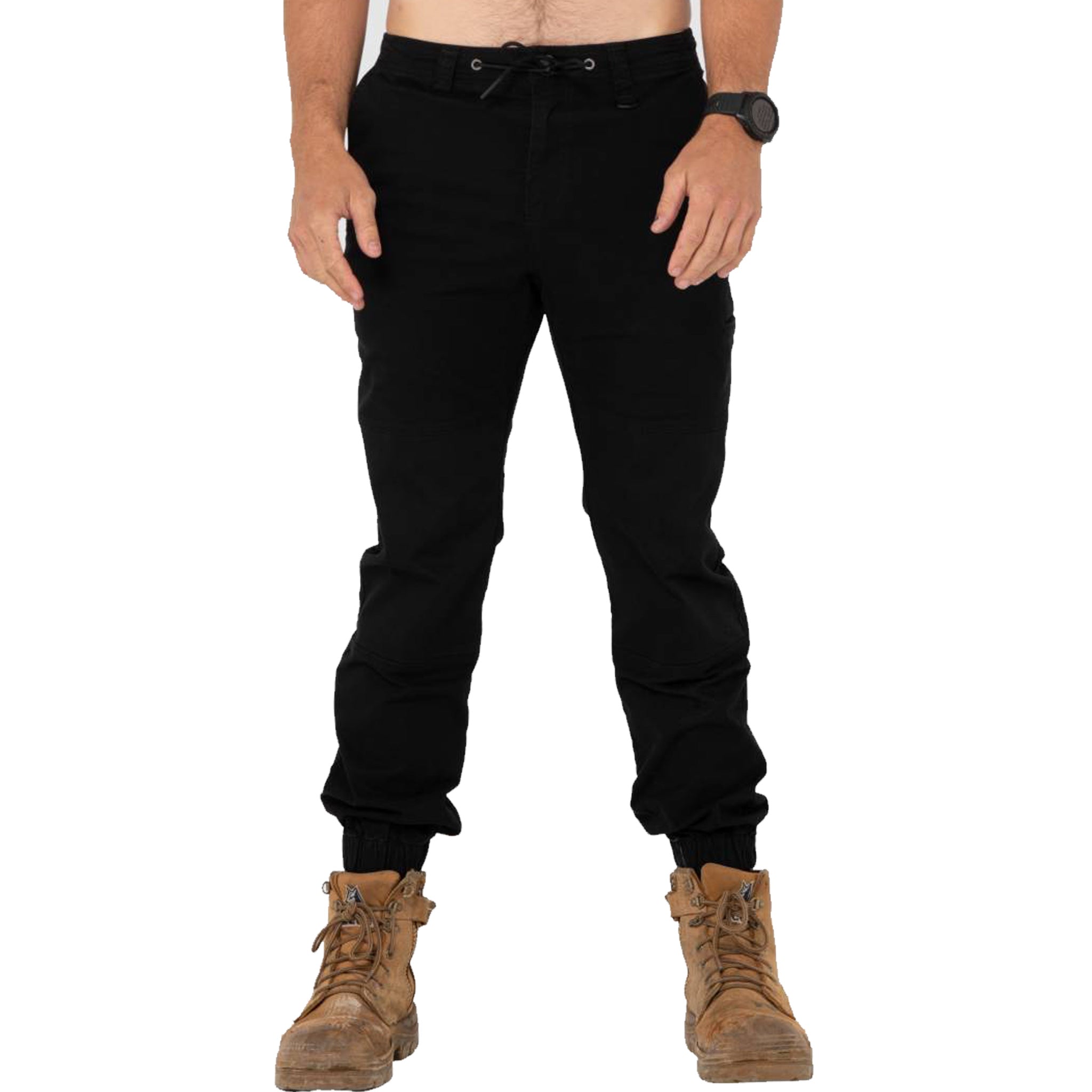 rusty under taking cuffed pant in black