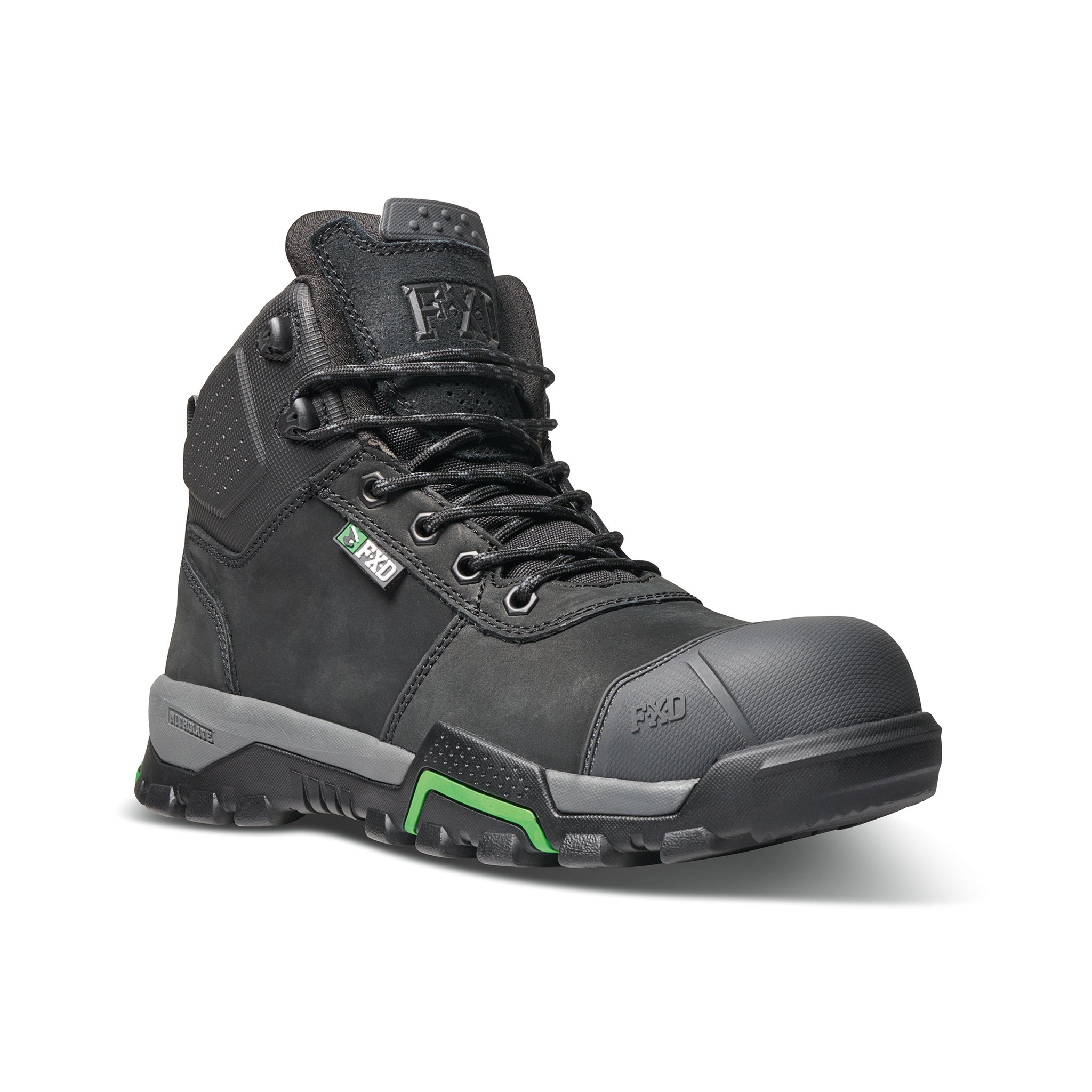 fxd nitrolite mid cut work boot in black