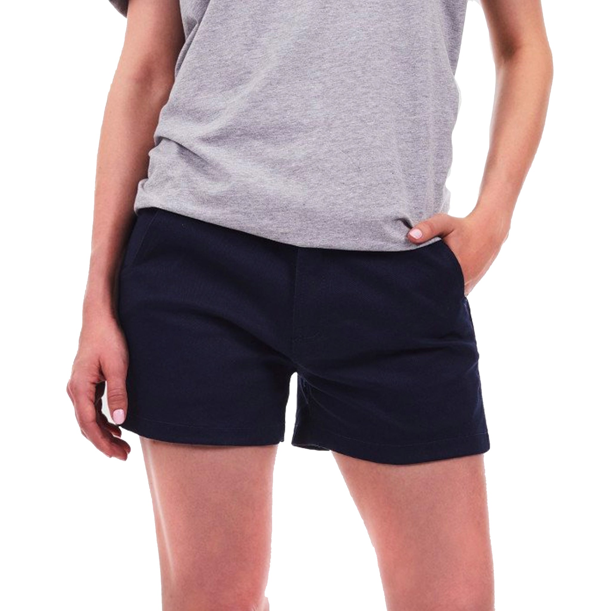 tradie ladies flex mid short in navy