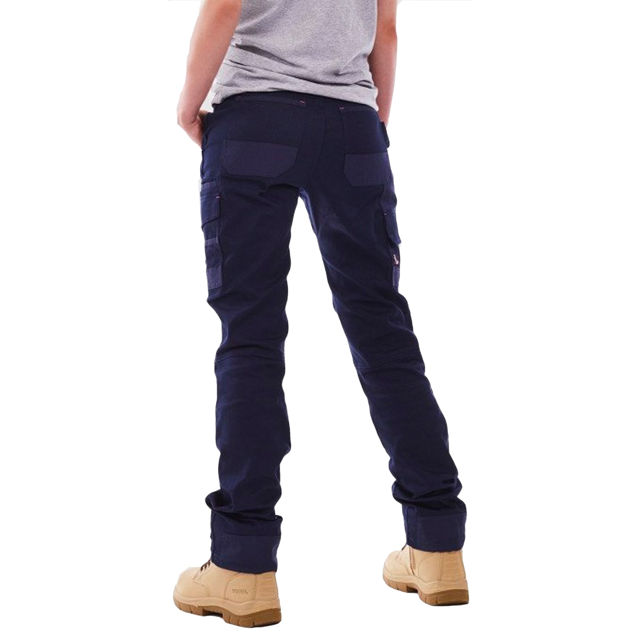 tradie ladies flex cargo pant in navy