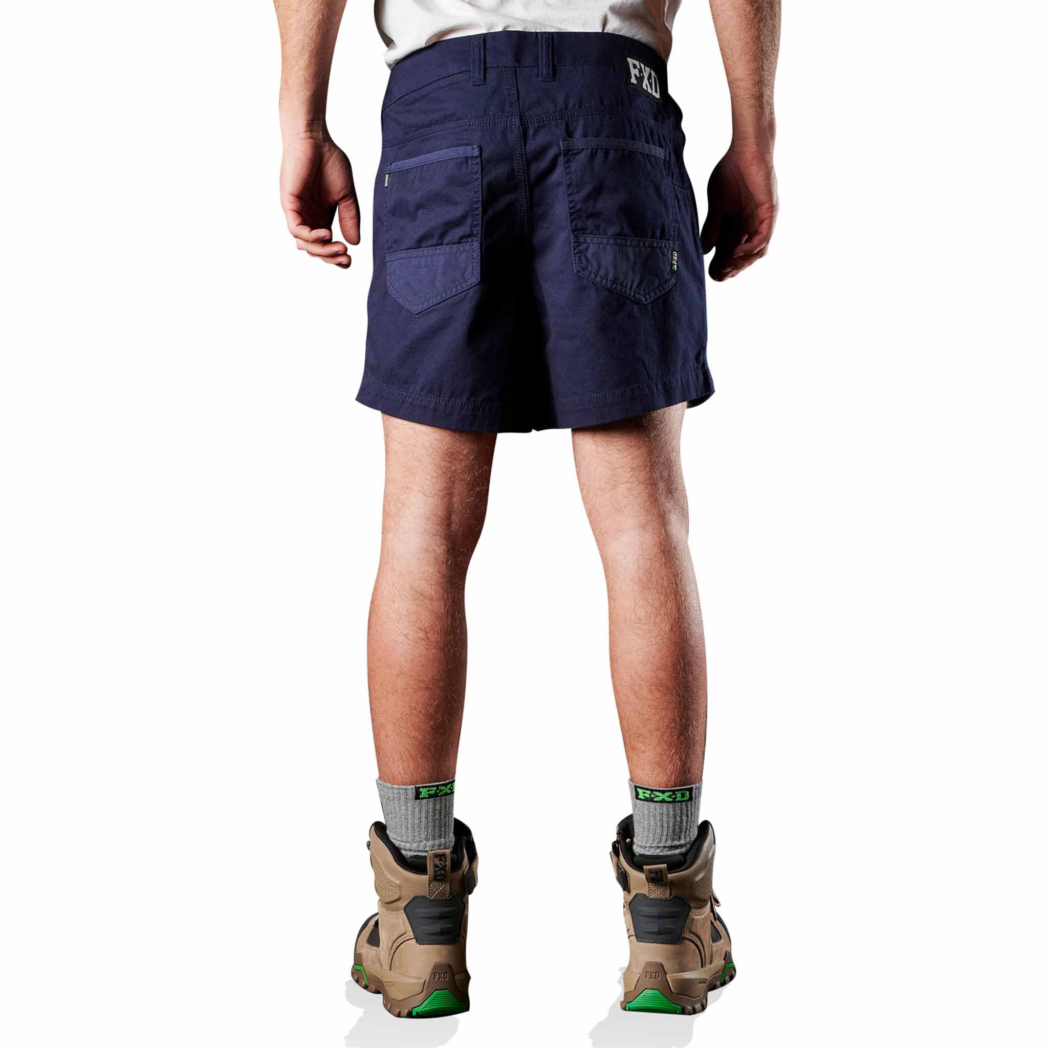 fxd cotton twill work short shorts in navy