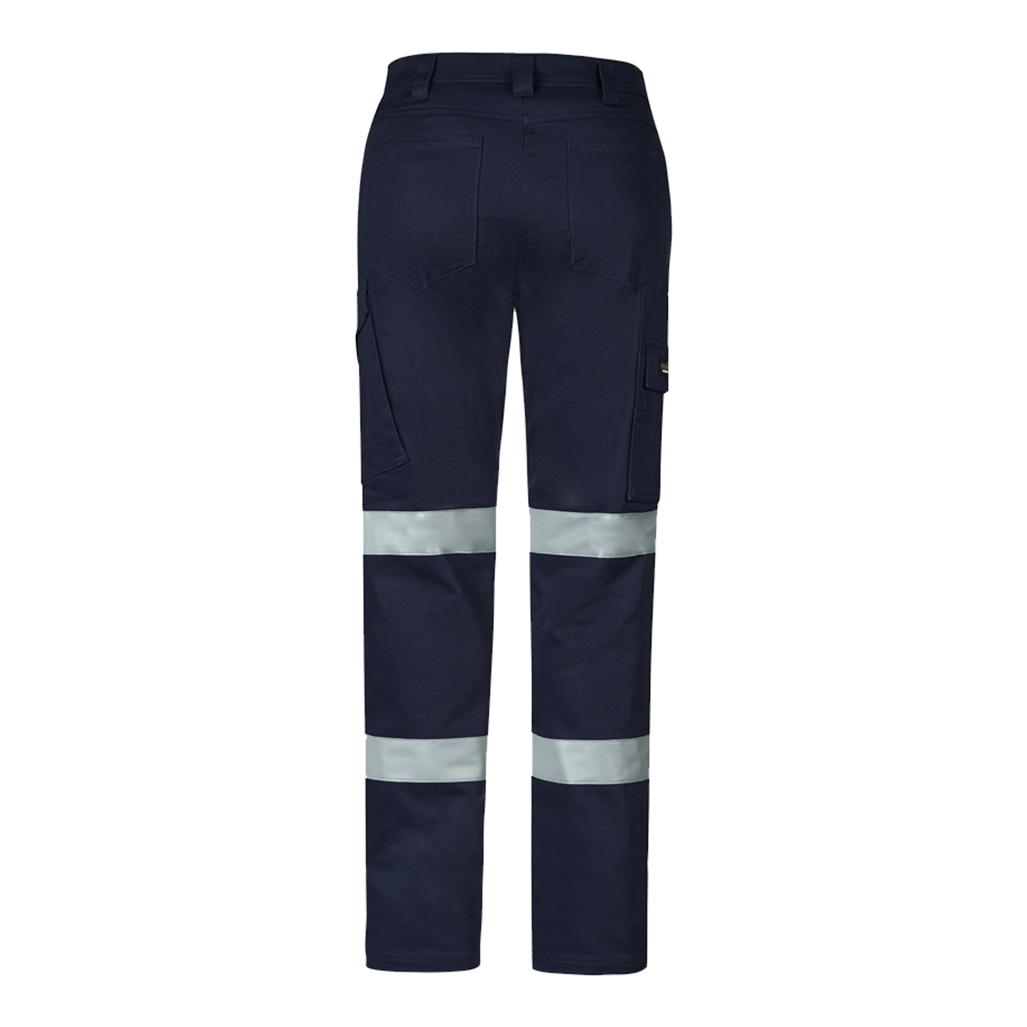 syzmik womens essential stretch taped cargo pant in navy