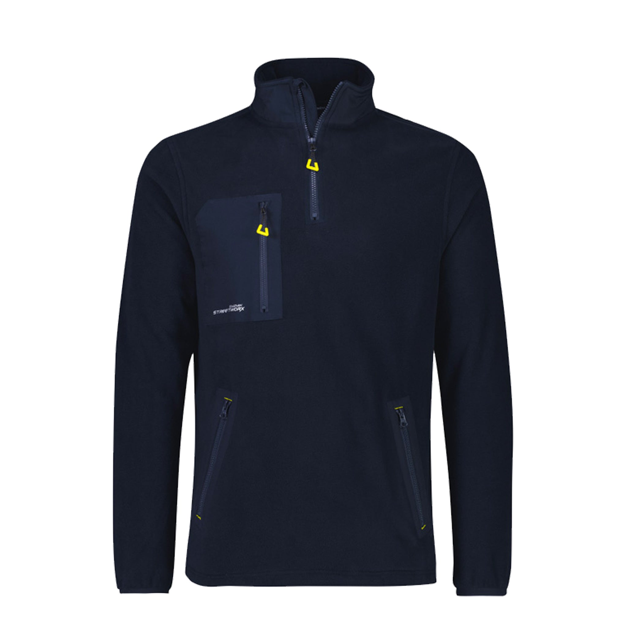 streetworx lightweight 1/4 zip polar fleece in navy