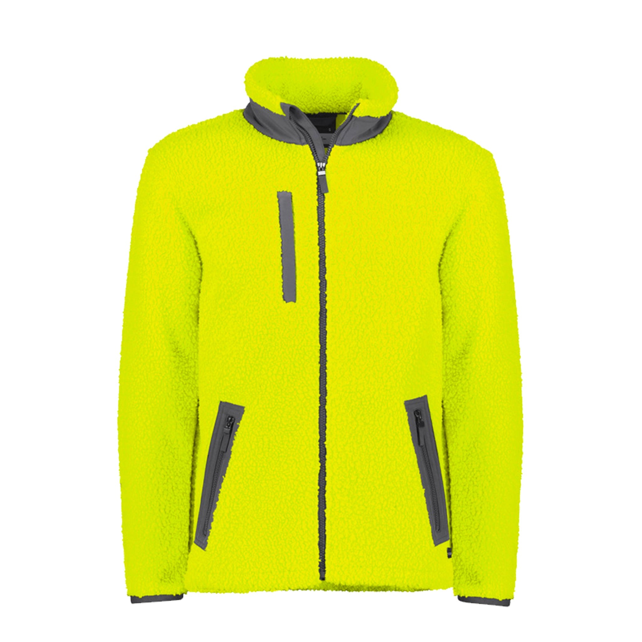 syzmik streetworx full zip sherpa fleece in yellow