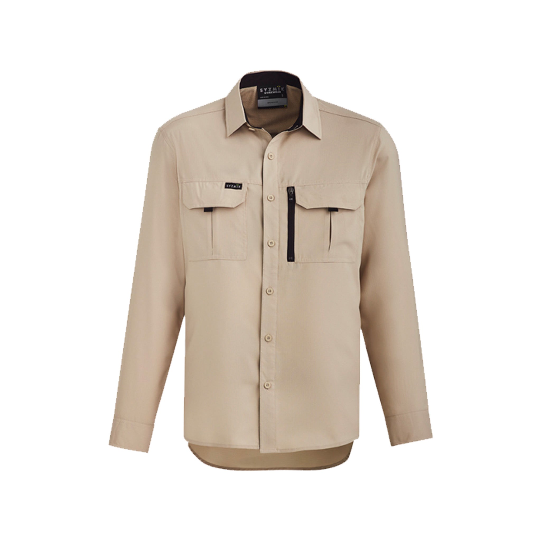 syzmik outdoor long sleeve shirt in sand