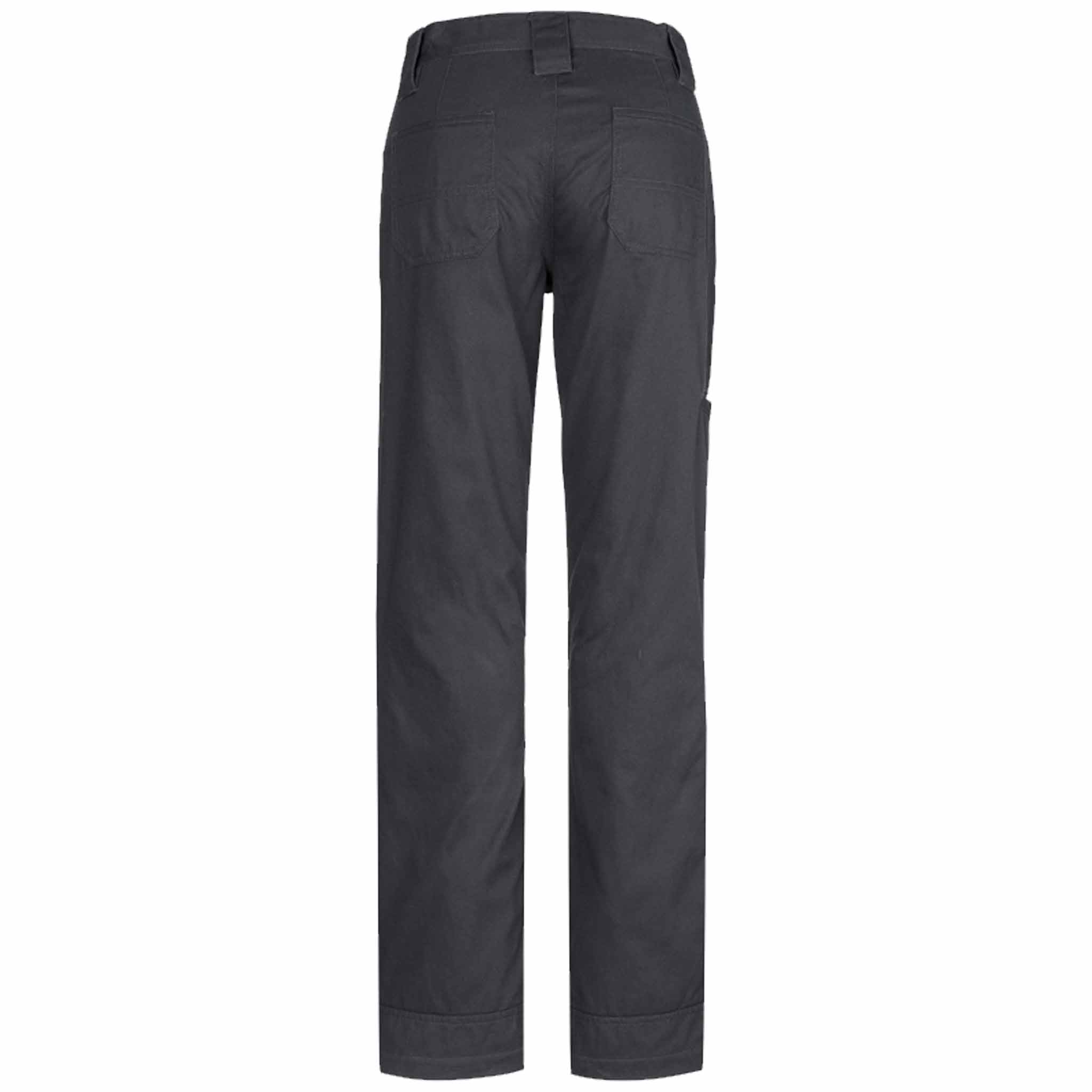 SYZMIK WOMENS PLAIN UTILITY PANT - ZWL002 CHARCOAL BACK