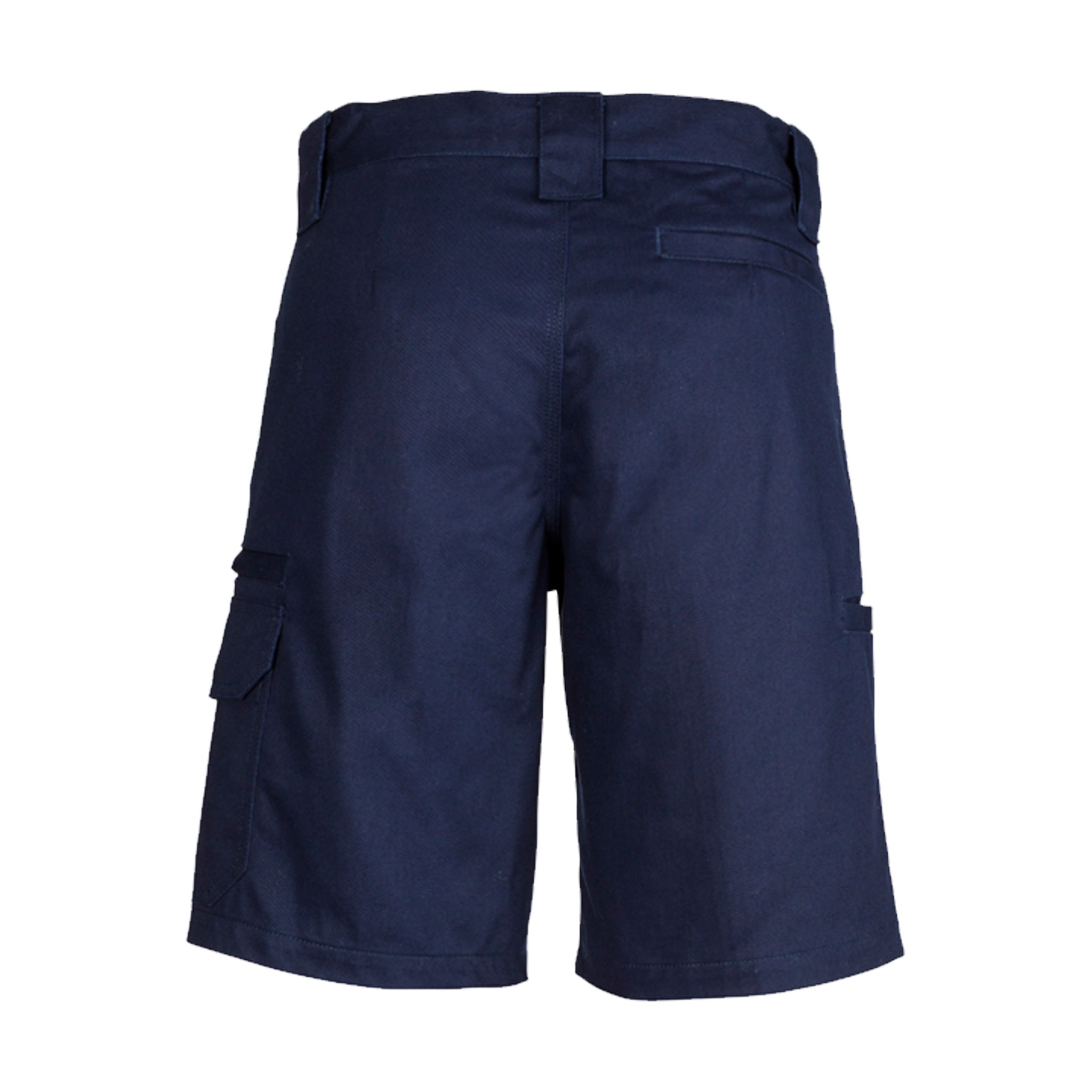 syzmik back of womens plain utility short in navy