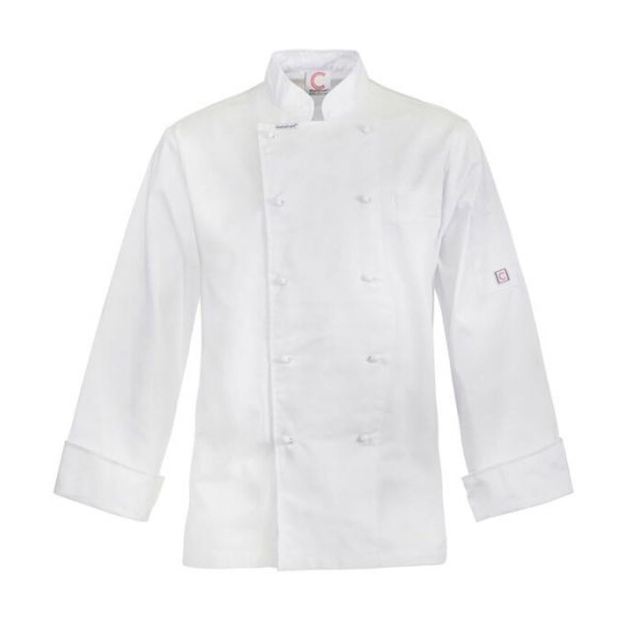 white long sleeve executive chefs lightweight jacket