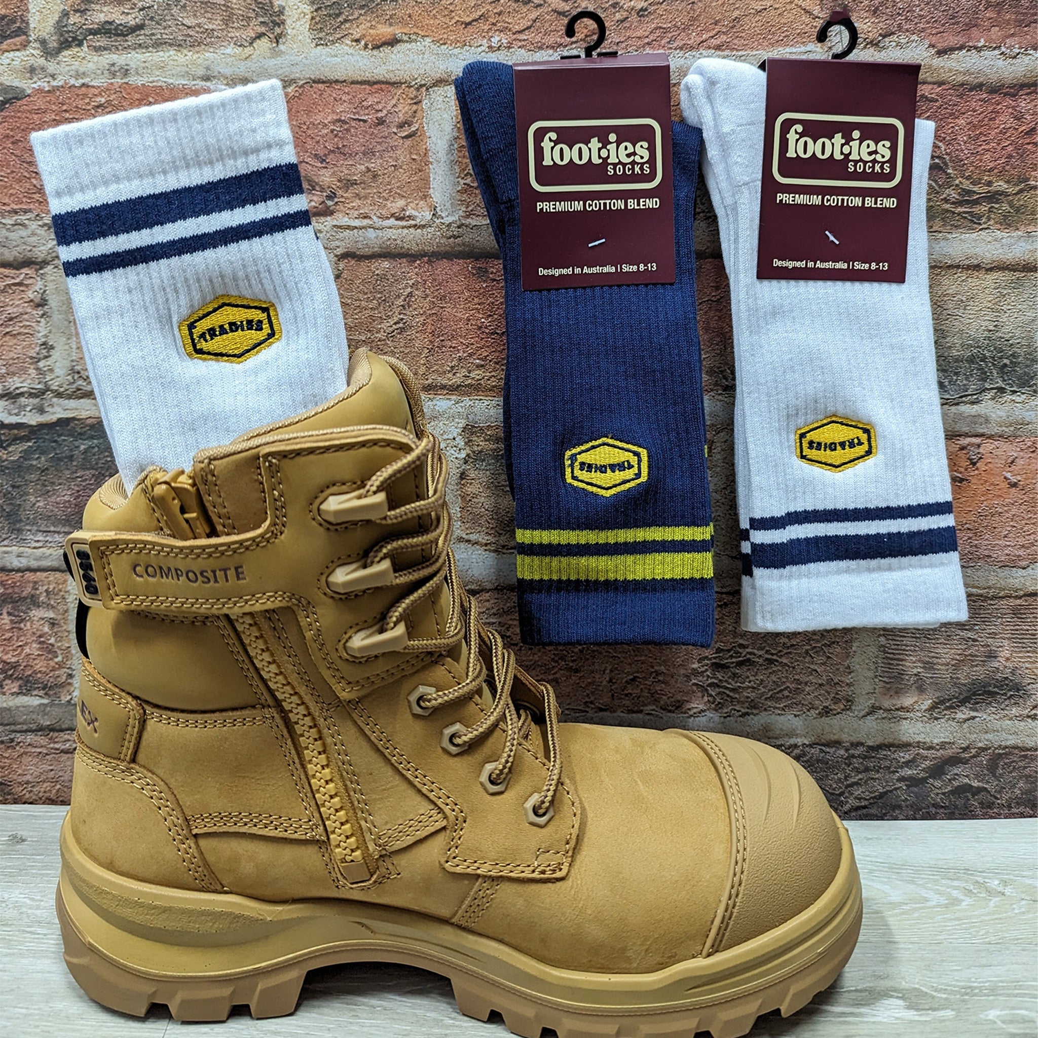 tradies workwear footies socks