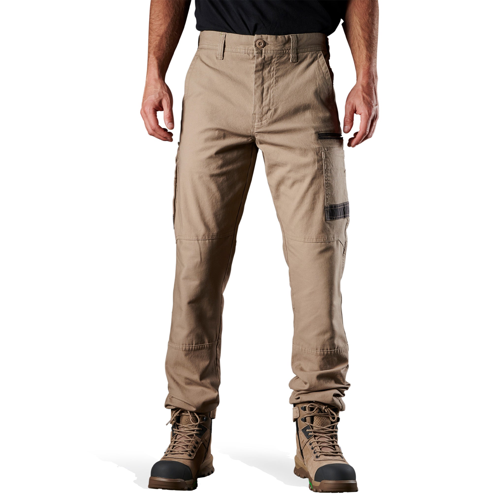 fxd stretch work pants in khaki